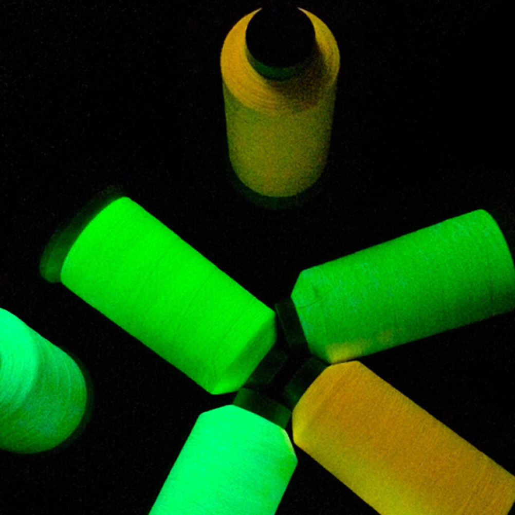 

5pcs 1000 Yards Luminous Polyester Embroidery Thread for Sewing Knitting Crochet Cross Stitch Glow in Dark Continuous 10 Hours