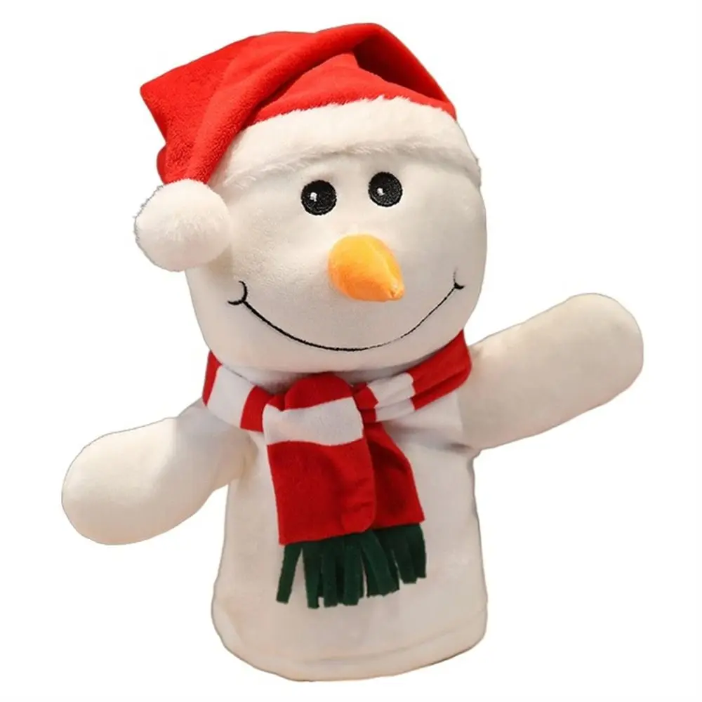Grote handpop Kerstcadeaus Vingerpoppen Speelgoed Cadeau Handpop Kerstman Elanden Dierenkop Marionet Kerstpoppen