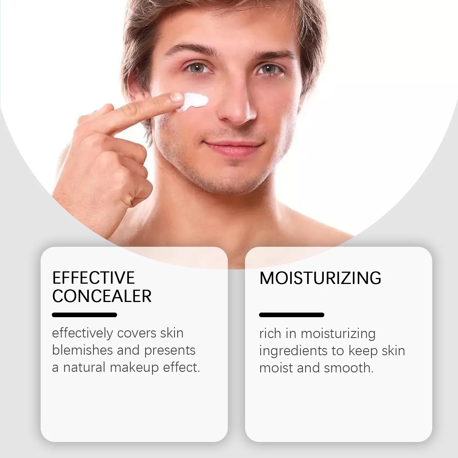 EELHOE 남성용 BB 크림 화장품 지속성 Centella Asiatica 페이셜 브라이트닝 스킨 케어 제품 풀 커버리지 메이크업 크림 50g