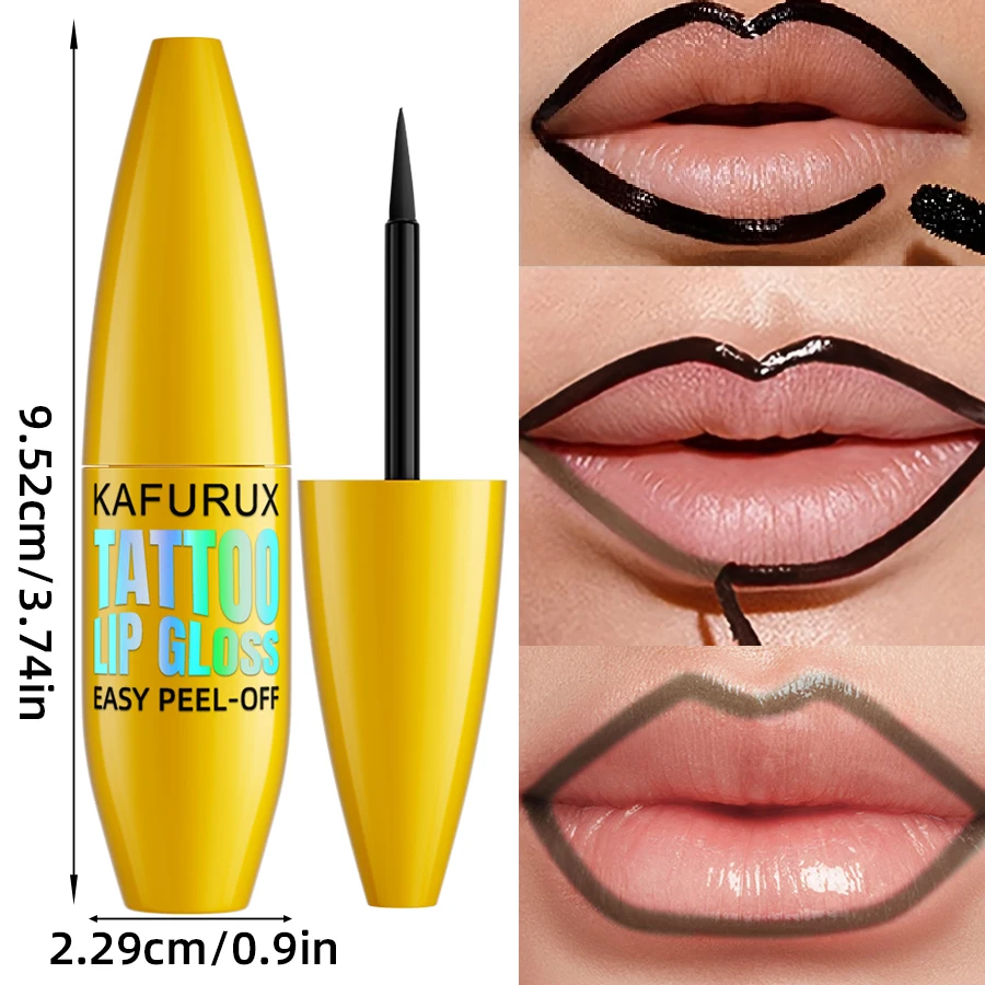 Peel Off Black Brown Lip Stain Reveal Long Lasting Waterproof Matte Lip Tint Makeup Non-stick Cup Natural Cosmetics Gifts