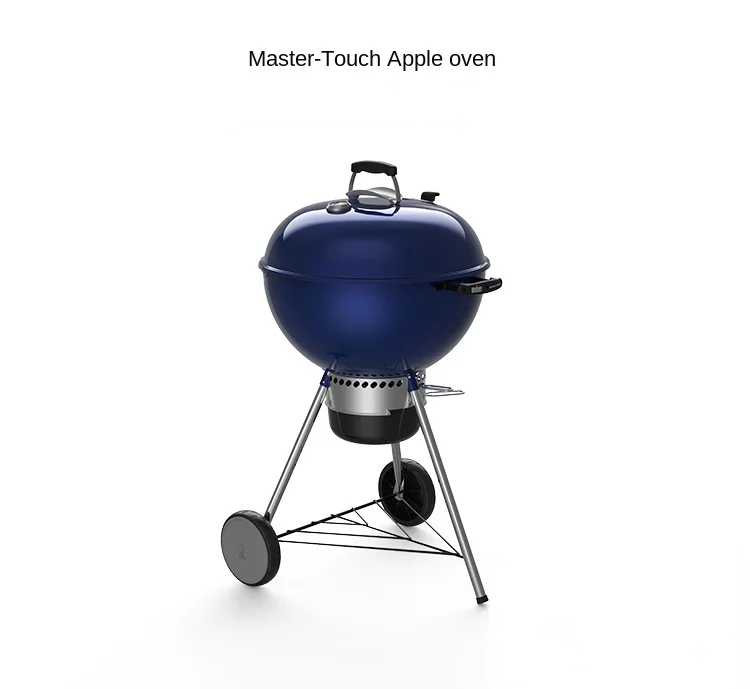 Barbecue Stove Household Blue Smoked Shelf American round Apple Stove Outdoor Courtyard