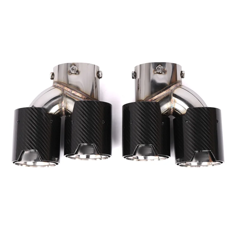 

Carbon Fiber Silver INTAKE EXHAUST PIPE for BMW 3 Series G20 G28 340i 2020+ Tail Throat Exhaust Tips