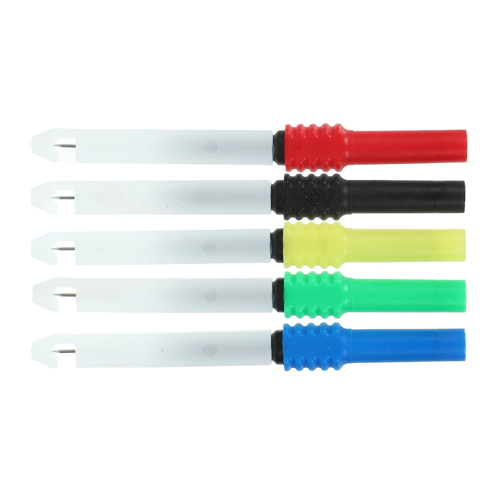 

5pcs Circuit Detection Probe 4mm Plug Multimeter Testing Tool Auto Repair Car Inspection Back Probe Kit Pin Needles Ultrafine