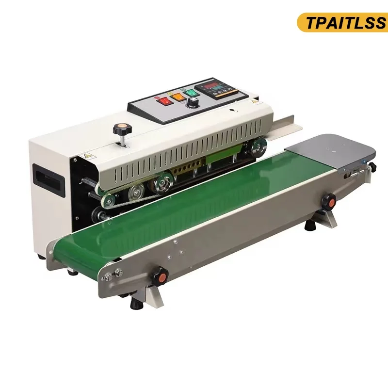 

FR900 Factory Price High Quality Food Horizontal Durable Continuous Band Heat Sealing Machine With Date Printer and Counter Prin