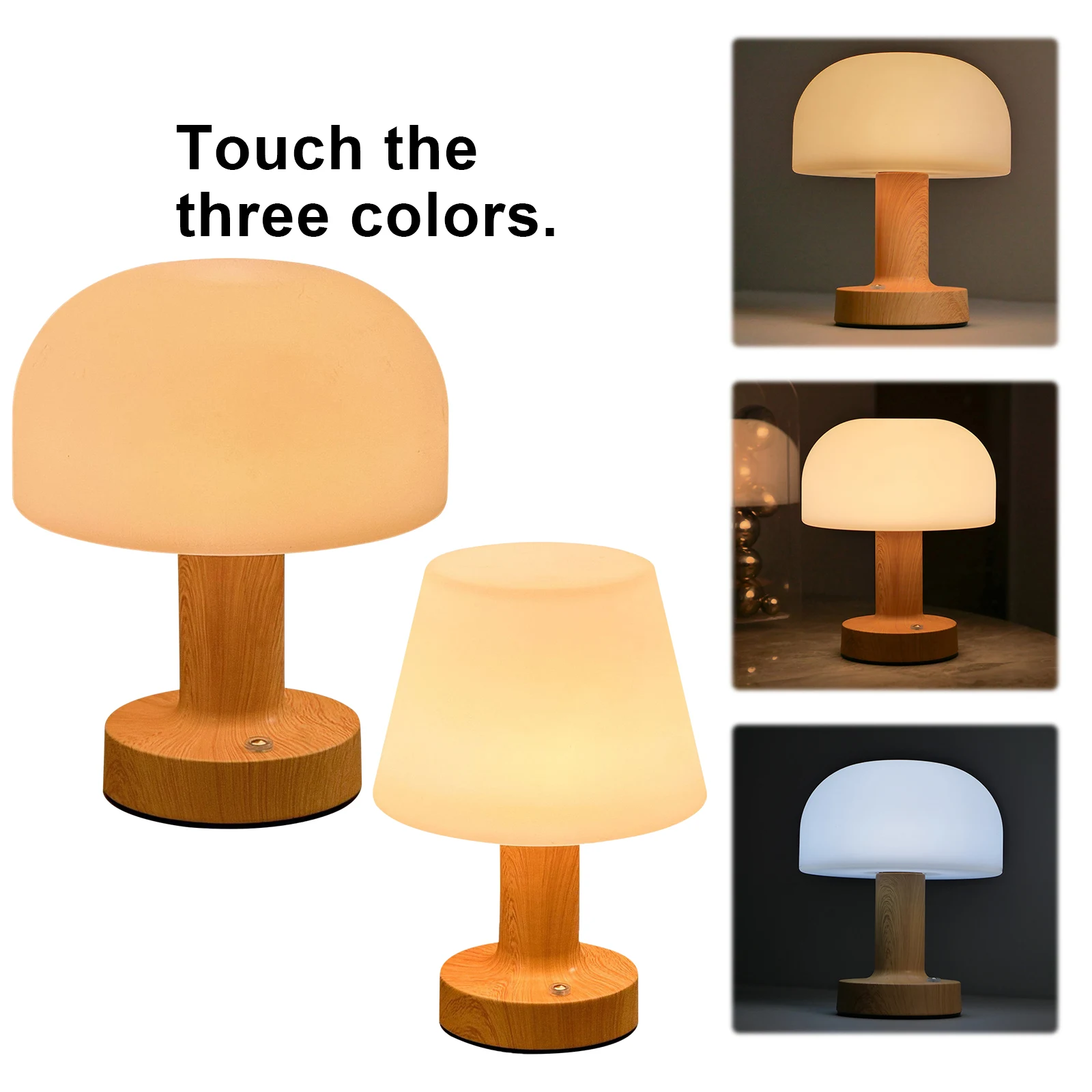 

Ретро-светильник в форме гриба, светодиодный, с USB-зарядкой, ночник, прикроватная лампа для кофейни, спальни, домашнего декора