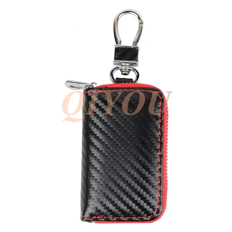 

Carbon Fiber Car Key Case Car Key Cover Keyless Anti-theft Remote Entrance Smart Hanging Buckle Protection