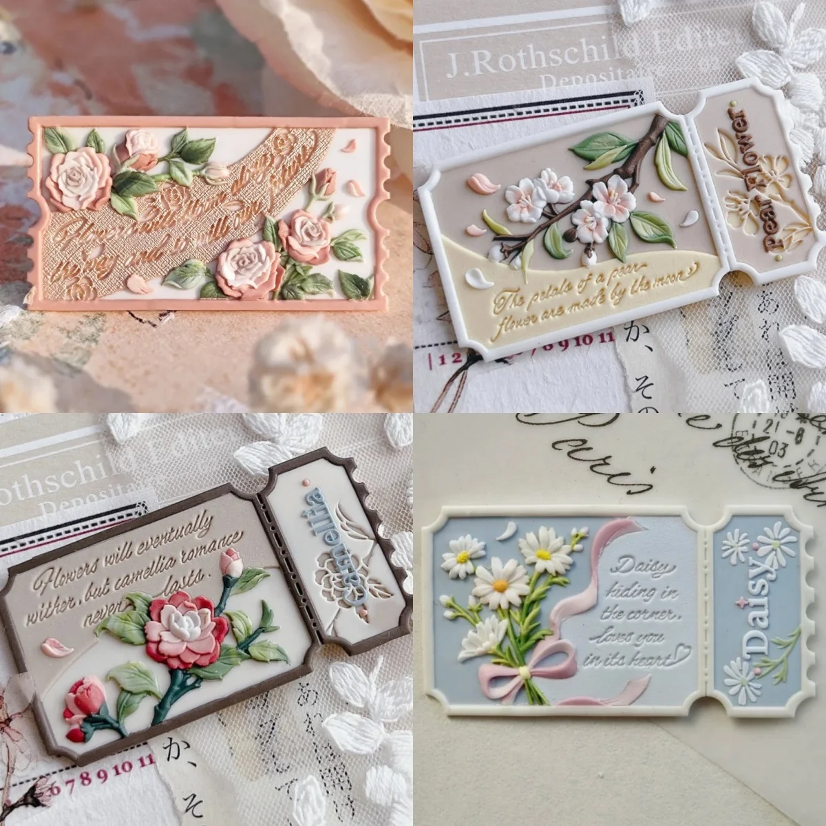 

2025 Lacquer Seal Seal Head Bow Rose Embossed Ticket Stub Copperhead Envelope Invitation Sealed Stamp Toy Birthday Gift Ledger