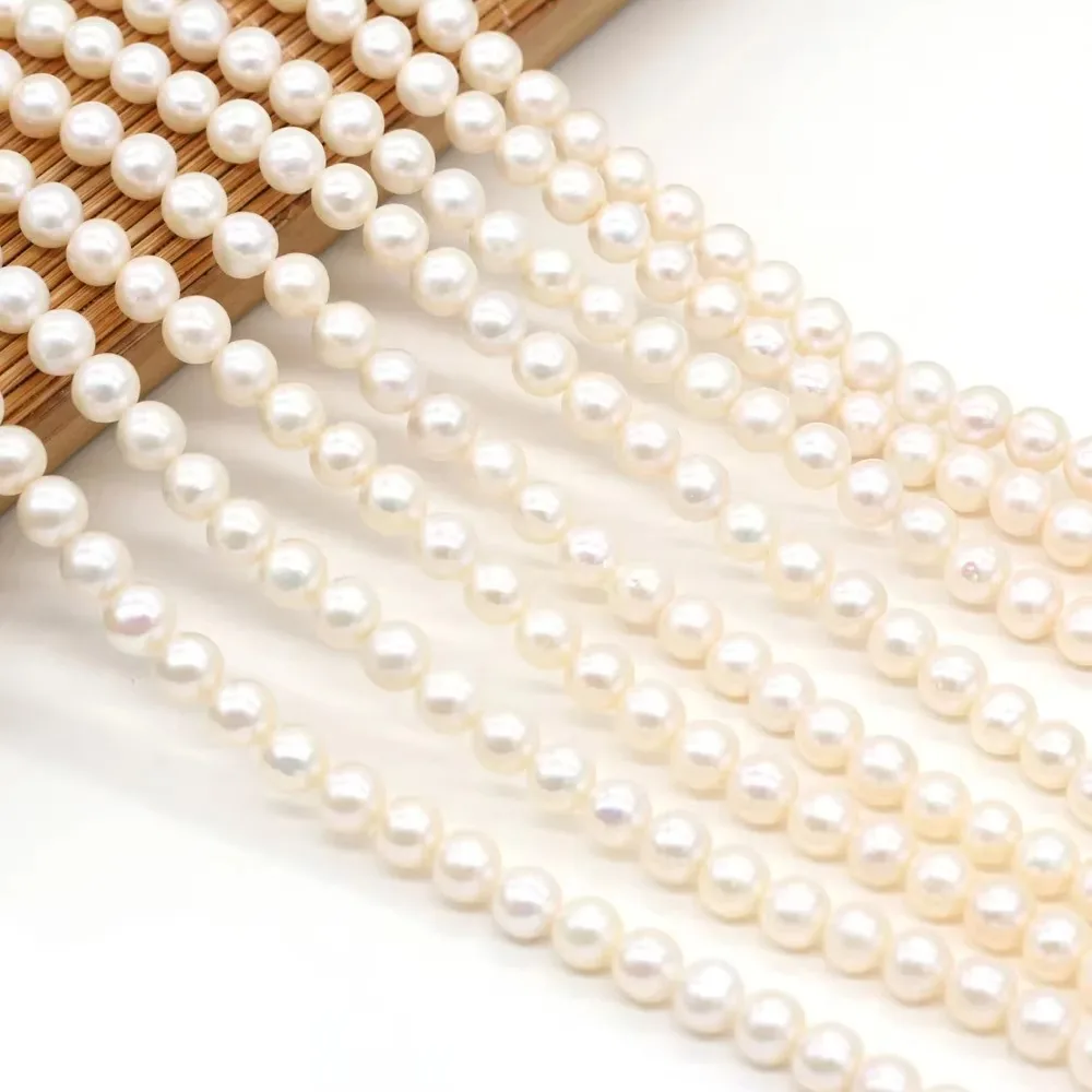 Natural Freshwater Pearl Beads Round Shape isolation Loose Beads For jewelry making DIY necklace bracelet accessories 7-8mm