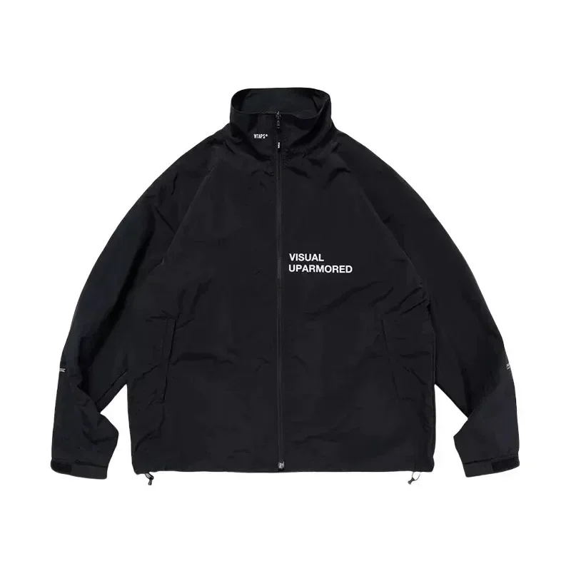 WTAPS TRACK JACKET 26SS Men's Nylon Waterproof Jacket Loose Fit Casual Outdoor Streetwear Windbreaker Coat