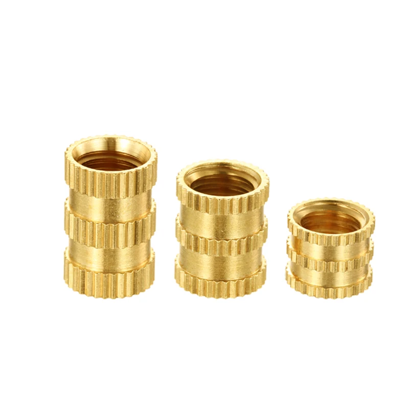 

35pcs M4 brass hot melt nuts sleeves double pass straight thread muff inner thread nut embedded covers nuts 5.5mm outer diameter