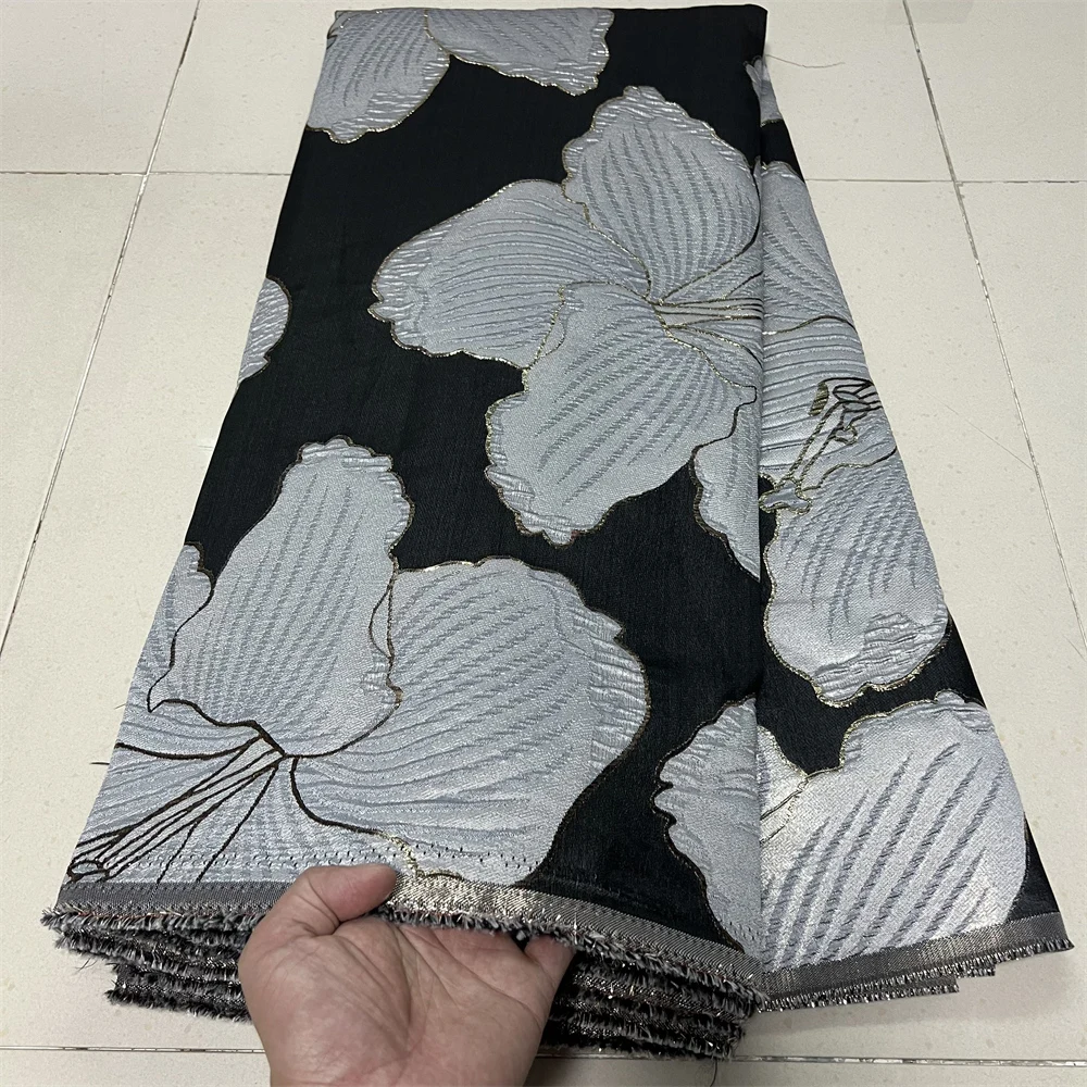 

2026High Quality African Nigerian Tulle Lace Fabric Embroidery Silk Fabric French Dress Prom Party Gown For Sewing 5Yards YXZ192