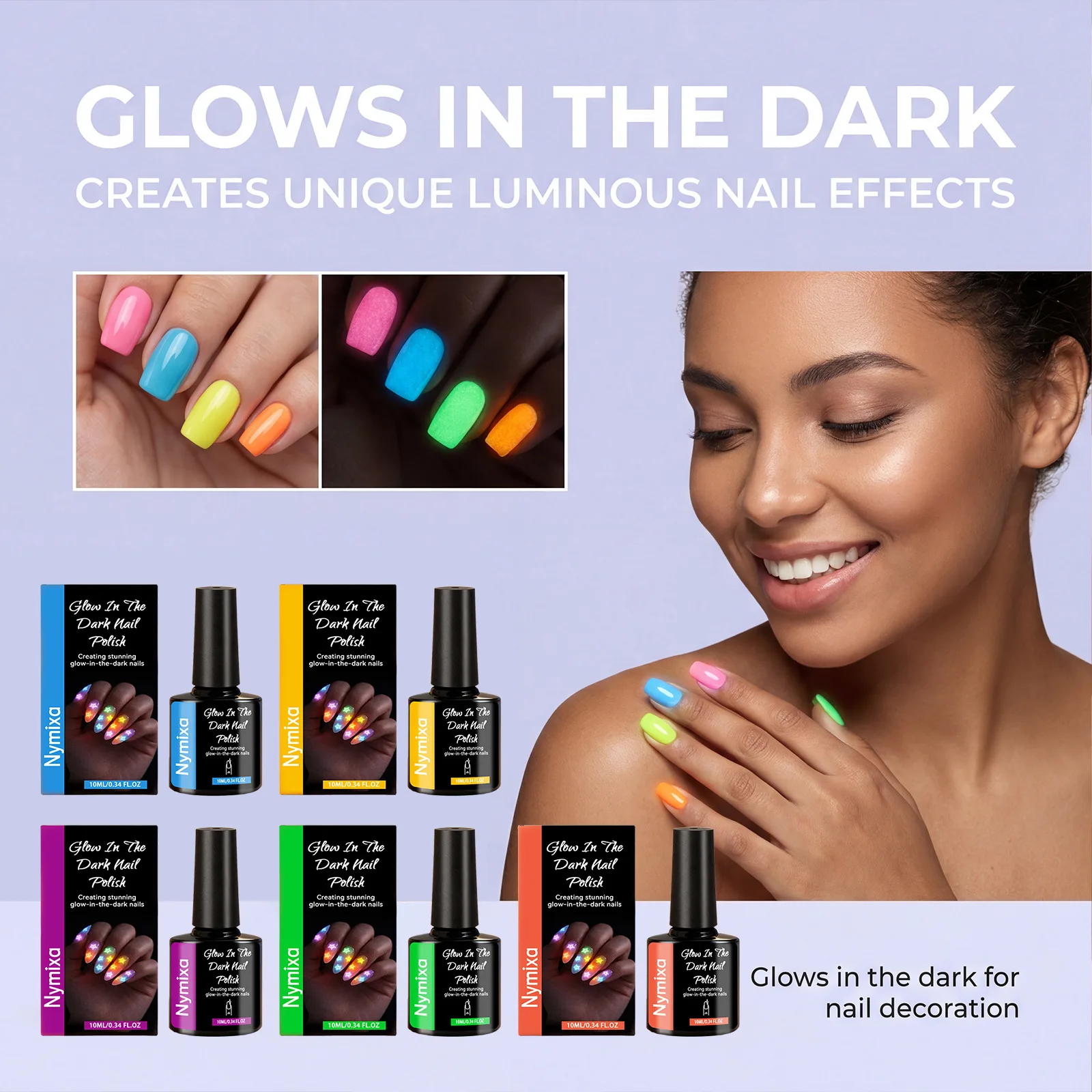 Fluorescent Nail Polish Glow In Dark Gel Colorful DIY Manicure Create Party Atmosphere Neon Luminous Top Coat Nails Polish Pens