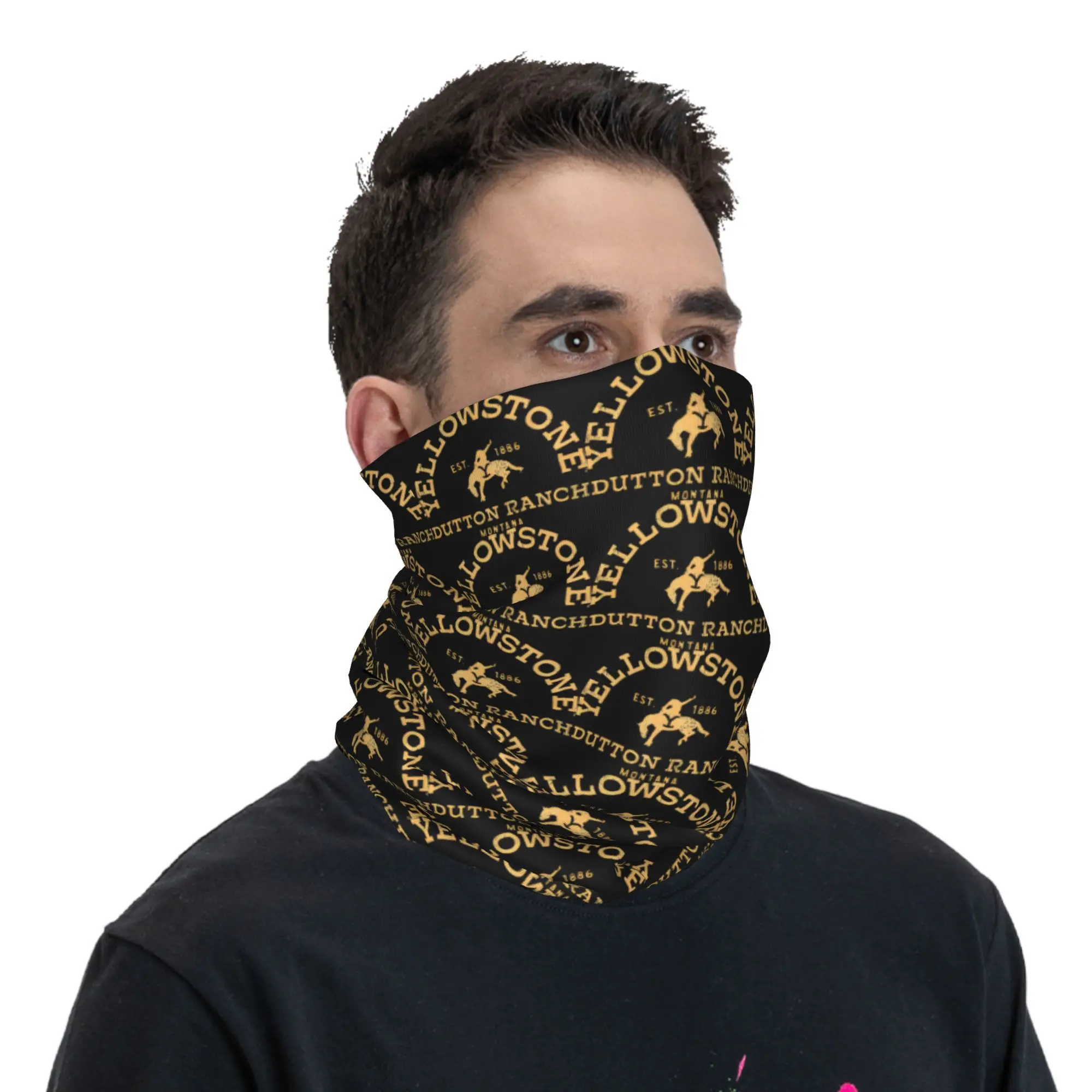 Yellowstone Dutton Ranch Montana Est 1886 Balaclava Bicycle Mask Sun Protection Neck Warmer Face Masks Autumn Scarves