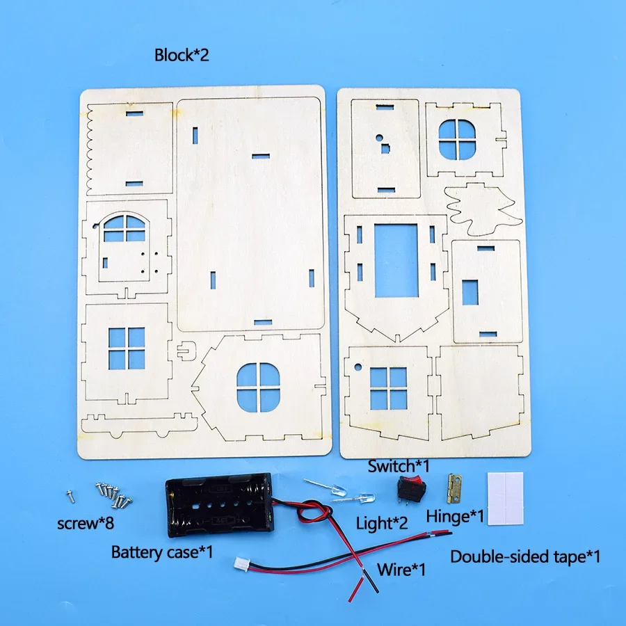 カラーライトハウスモデル DIY キット組み立てる教育玩具少年物理学実験セット学習玩具科学電子キット
