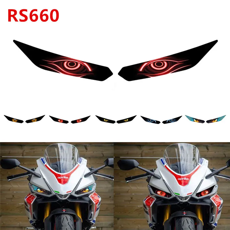 Motorcycle Headlight Sticker For Aprili RS660 TUONO660 2021 2022 2023 Head Light Pegatinas Guard Head Light Protection