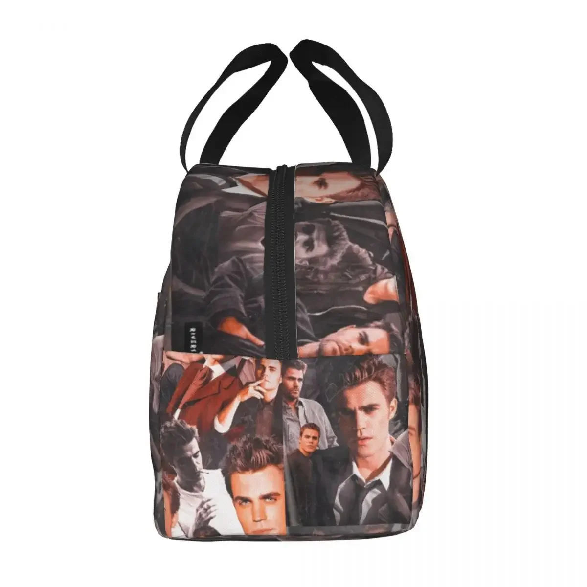 Custom Stefan Salvatore The Vampire Diaries TV Show Lunch Bag Men Women Cooler Warm Insulated  Boxes for Student School