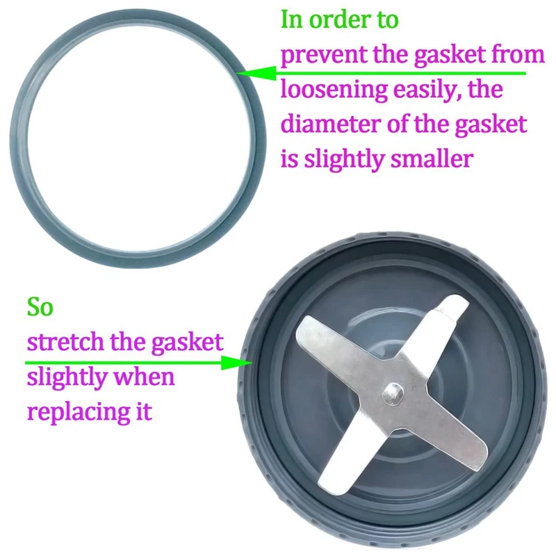 Replacement For Nutribullet 600W 900W Blender Blade Parts Blender Including Extractor Blade Gasket Shock Pad And Gear