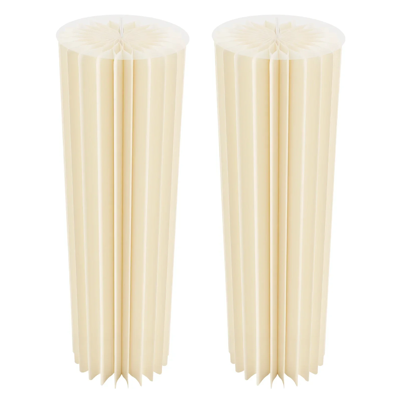 Упаковка из 2 картонных подставок для цветов, складная картонная цветочная колонна, свадебное украшение с 2 акриловыми пластинами для украшения