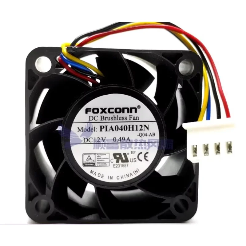 

Ltsf For FOXCONN PIA040H12N DC 12V 0.49A 40x40x28mm 4-Wire Server Cooling Fan 4cm