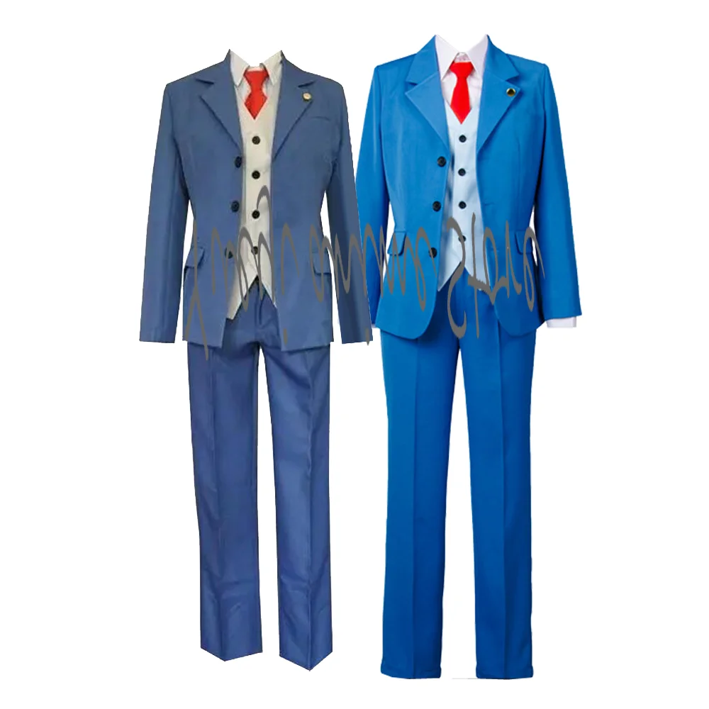 

customized-Anime Blue Wright Phoenix Cosplay Costume - Wright Character Adult Party Suit for Halloween New Yea