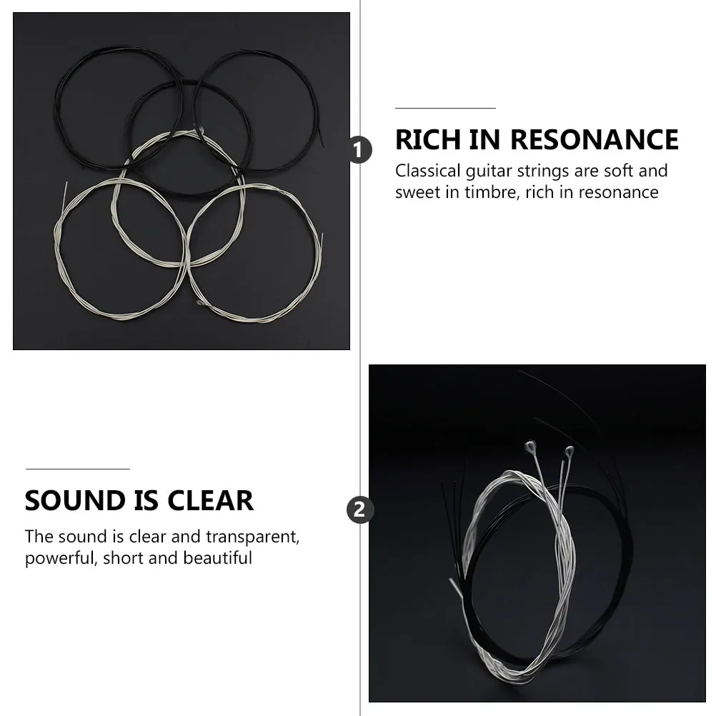 

2 Sets Classical Guitar Kit String Accessories Change Silver-plated Copper Alloy Winding