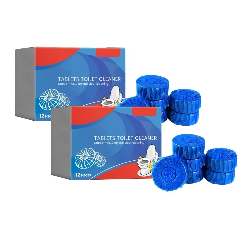 12PCS Toilet Cleaner Cleaning Tablets for Clean Bathroom M68E