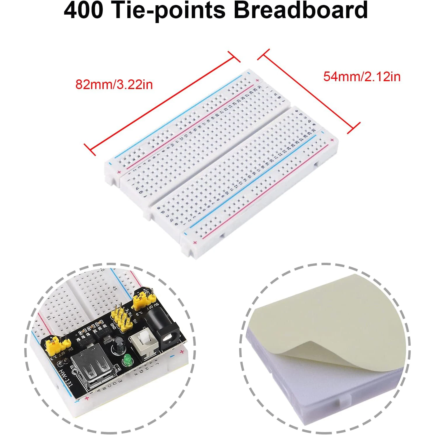 ブレッドボードキット 1 個の 830 & 400 タイポイ - Breadboard Jumper Wires Power Supply Kit のレビューと価格