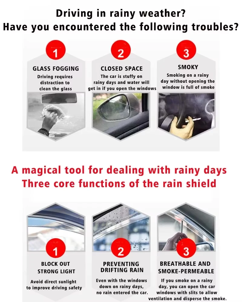 Car Window Visor for Honda Fit Hatch Jazz II 2009~2013 Vent Awning Rain Sun Eyebrow Guard Cover Deflector Stickers Accessories