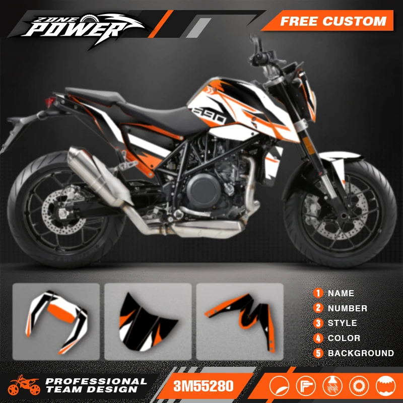 Powerzone Graphics Motorcycle Decal Sticker Deco Kits For KTM 2012 2013 2014 2015 2016 2017 2018 2019 2020 Duke 690 DUKE 690 03