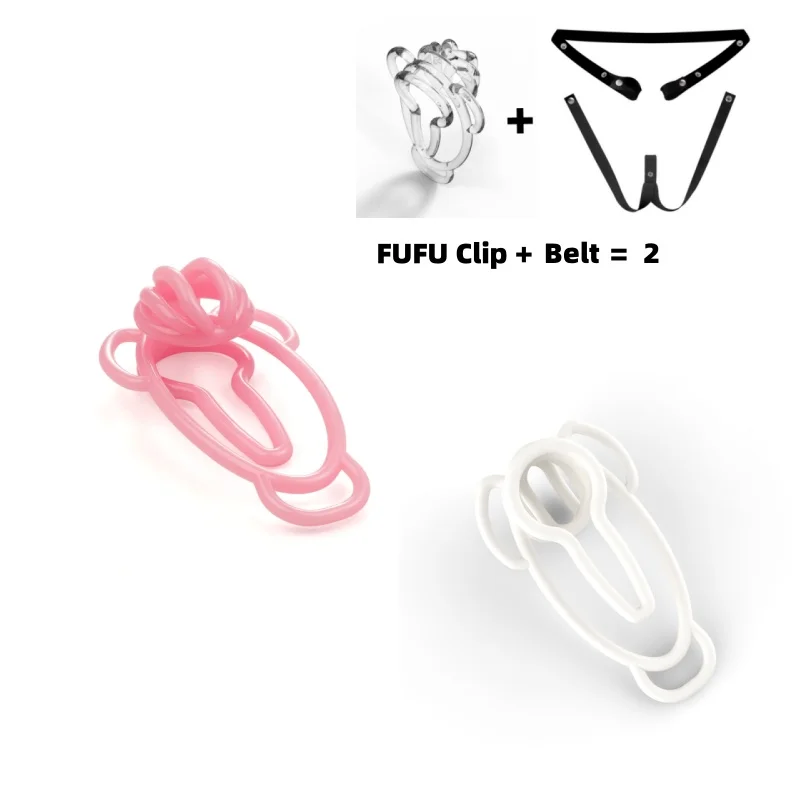 3.0 FUFU Clip Male Chastity Device BDSM Sissy Mimic Female Pussy Bondage Penis Lock Abstinence Anti-Escape Adult Sex Toys성인용품18+