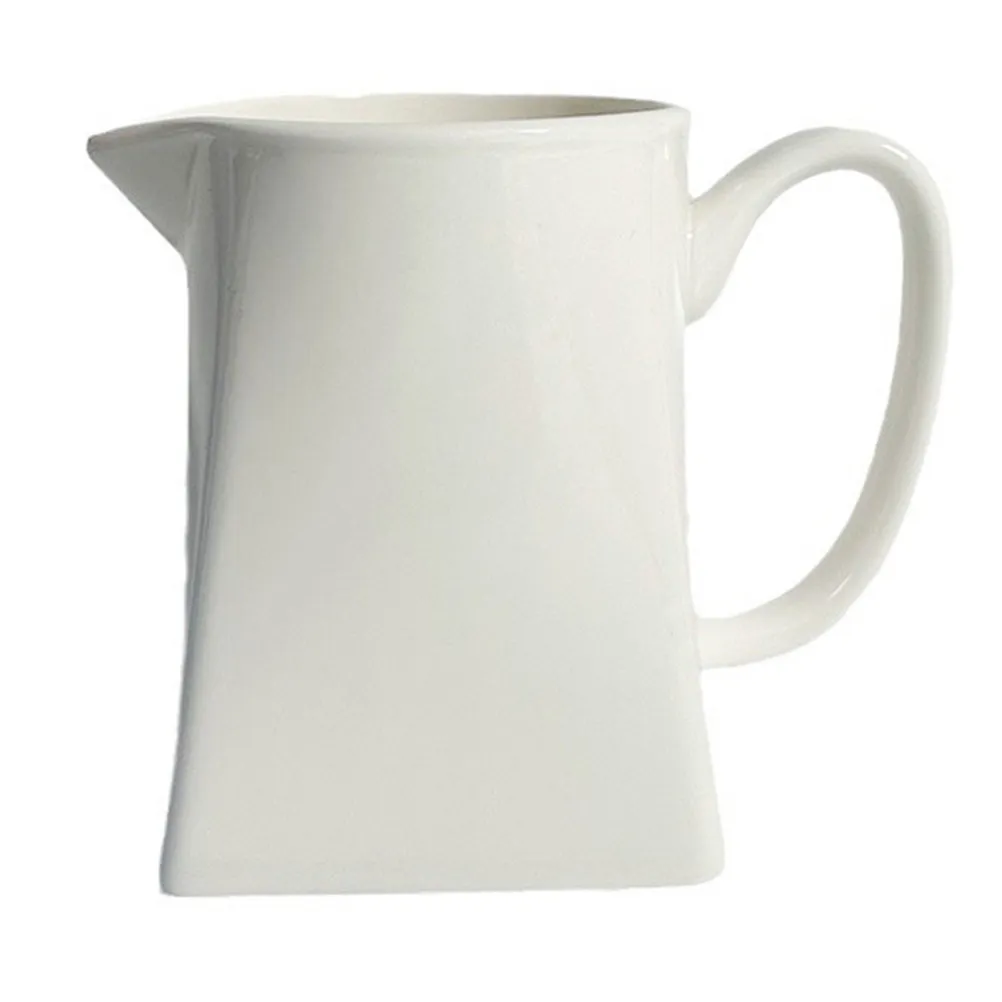 

Mini Ceramic Creamer Jug Pure White Small Porcelain Pitcher for Coffee Tea Milk Sauce 230ml Stylish Pouring Milk Cup