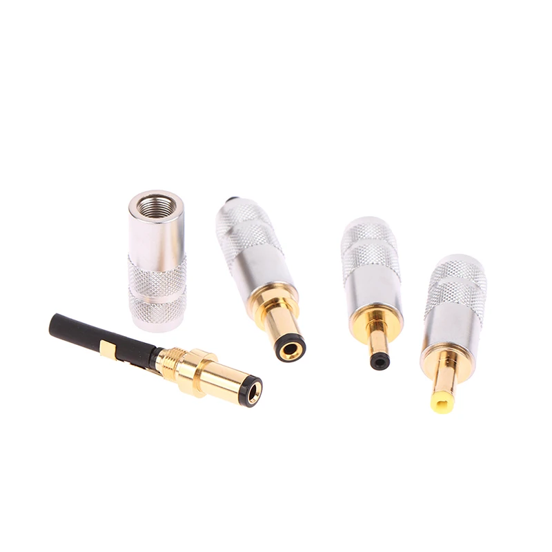 1PCS Copper Plated Gold 5.5 x 2.5 / 5.5 x 2.1 / 4.0x1.7 / 3.5 x 1.3 DC Power Plug Jack Male Connector for Linear Power Output