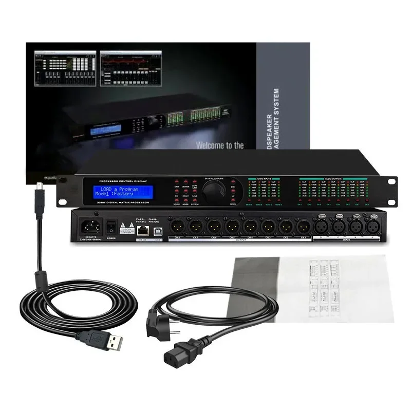 Professional 4-Channel Audio Effector 4-IN 8-OUT Stage Performance Digital Audio Processor Support