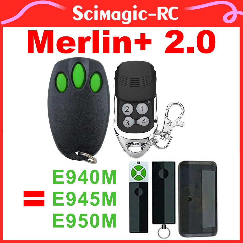 

Merlin+ 2.0 Garage Remote Control For E940M E943M E945M E950M Gate Door Opener Compatible ST50EVOB ST50EVO MT100EVO MT60EVO