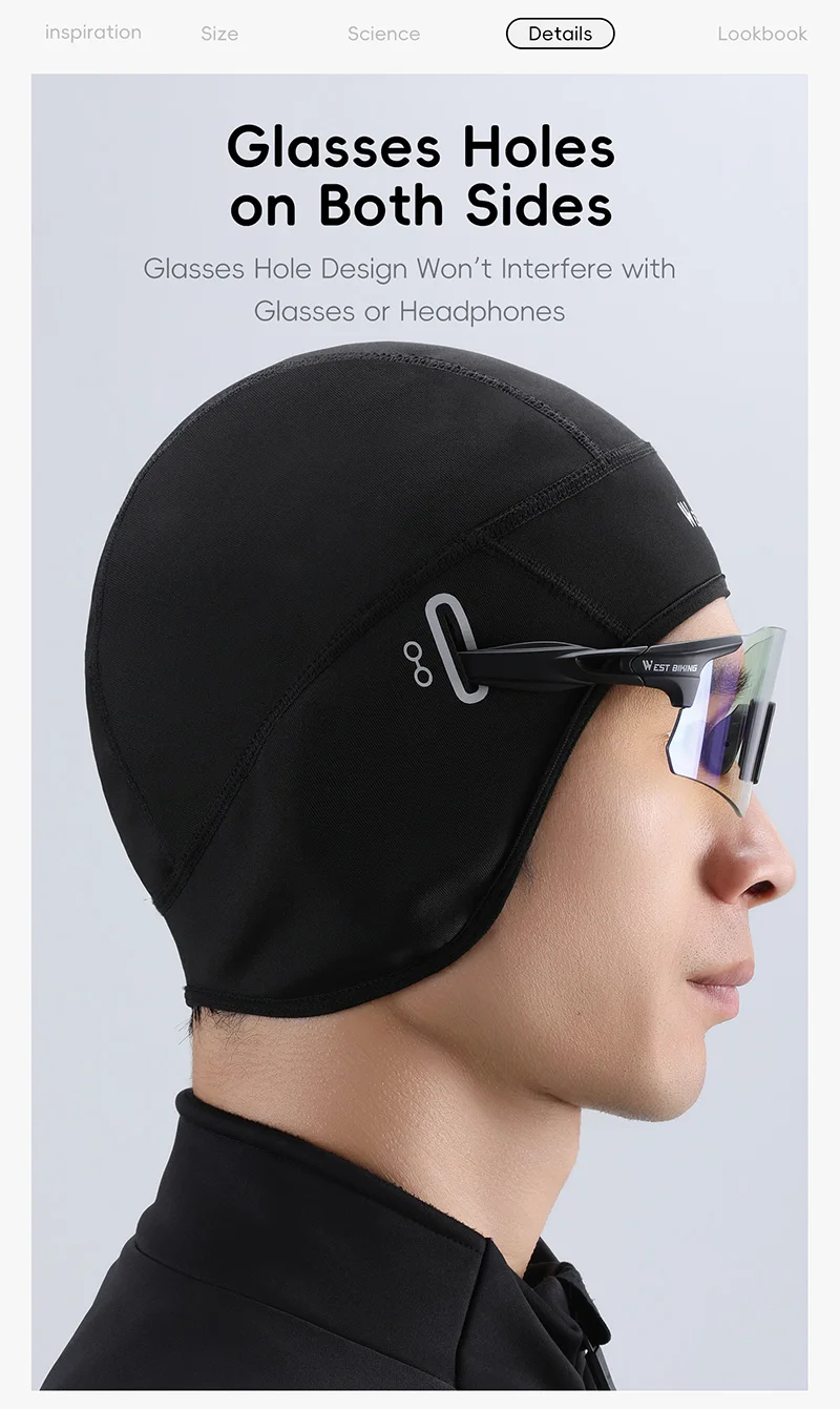 WEST BIKING Winter-Warm-Fahrradmütze, winddicht, Thermo-Fleece-Mütze, Ohrenschutz, bequeme Outdoor-Sportmütze, Laufen, Skifahren – Detail 6