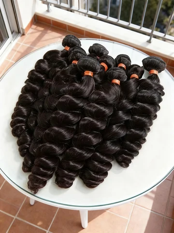 Mossily Loose Wave Human Hair Bundle 15A 100% Human Brazilian 28 28 30 Inch Curly 3/4 Pcs Bundles Extensions Deals Weft Tissage