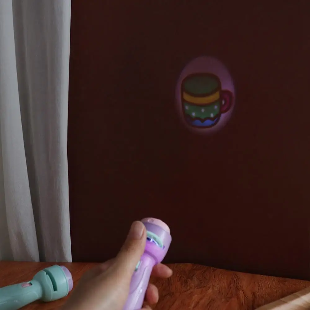 Lampada Proiettore per bambini Torcia Cognizione educativa precoce Proiezione di cartoni animati Torcia Formazione del pensiero logico 48 modelli