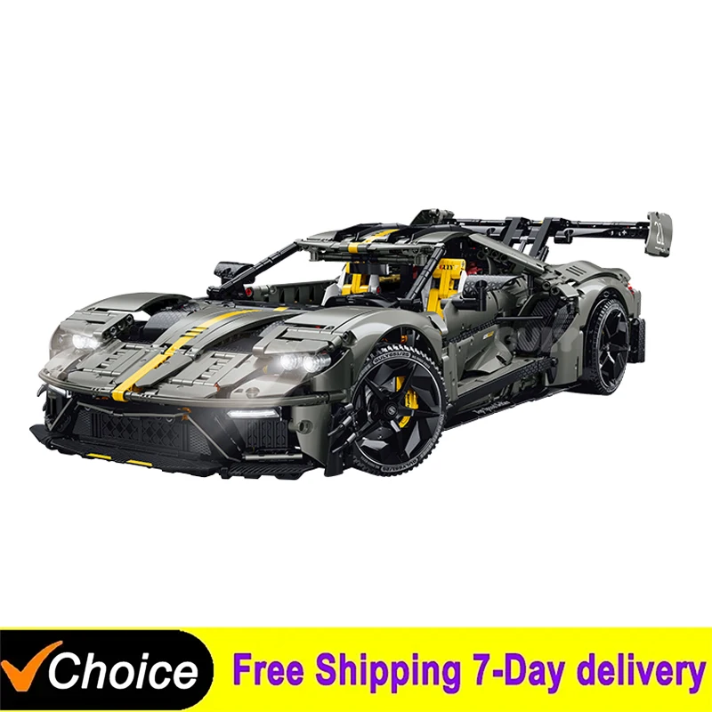 

3402Pcs Technical 1:8 Scale GT Supercar Model Building Block Desktop Decoration Assembly High tech Bricks Set Toys Kids Gifts