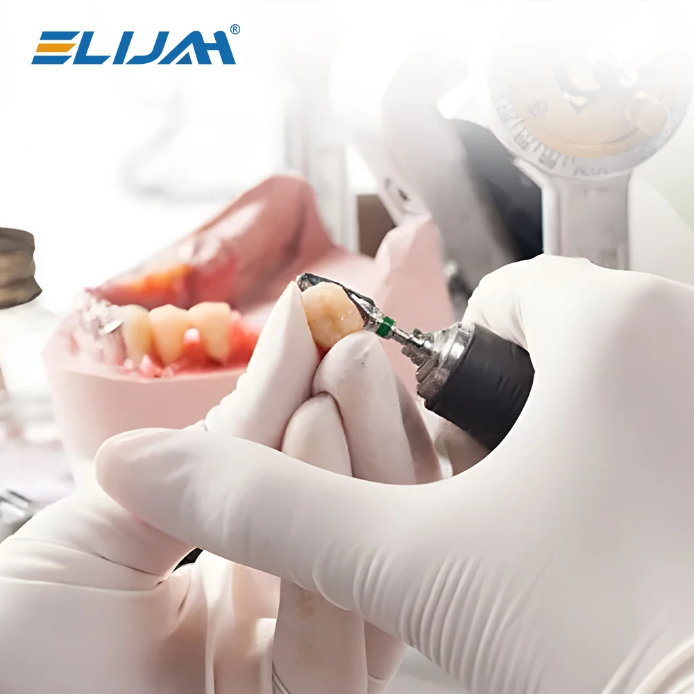 ELIJAH Dental Lab Micromotor 35000RPM with 102L Carbon Brush Handpiece Foot Pedal for Dental Polishing Carving  Dentistry Tools