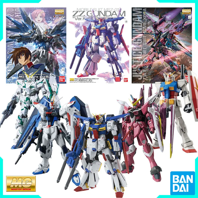 

Bandai Original GUNDAM MG Series FREEDOM GUNDAM Ver 2.0/JUSTICE GUNDAM Anime Action Figure Assembly Model Toys