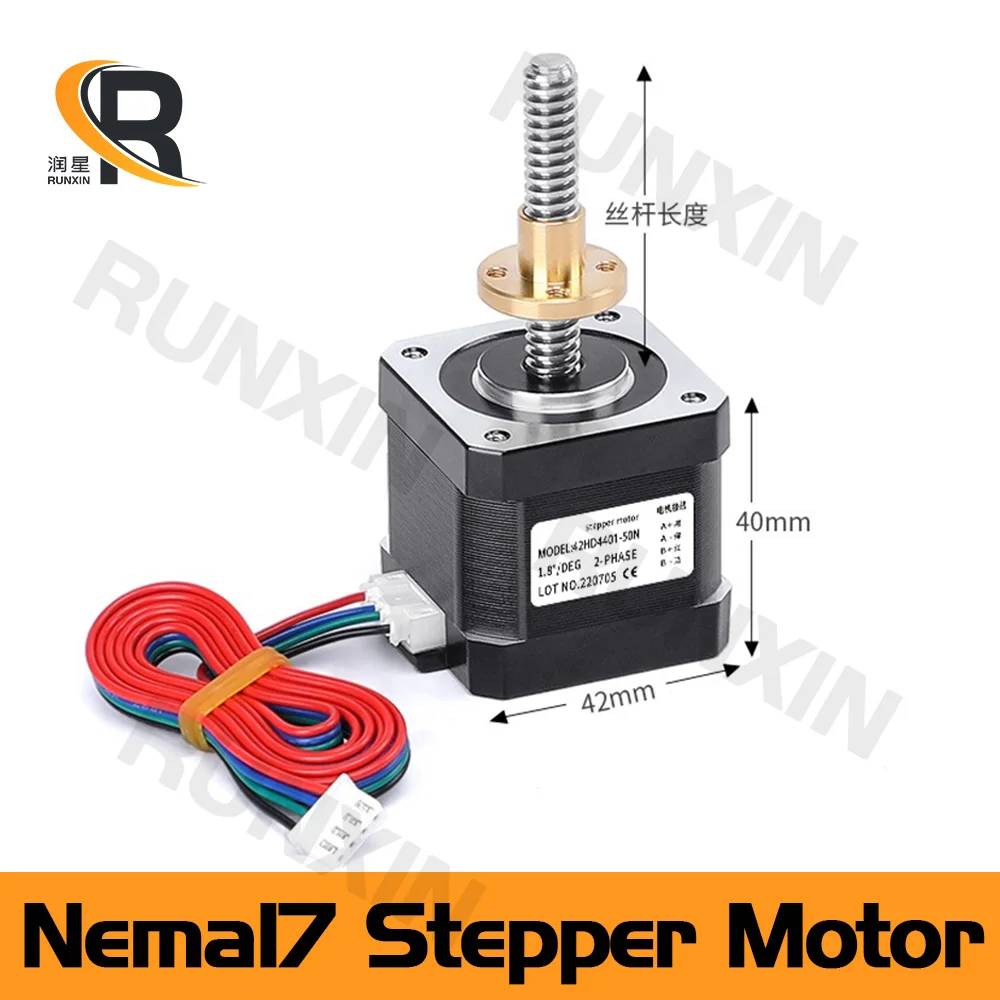 

RXTNC Nema 17 Stepper Motor With T8 Trapezoidal Lead Screw 2/4/8 Complete Kit for Linear Motion Control CNC Kit 3D Printer