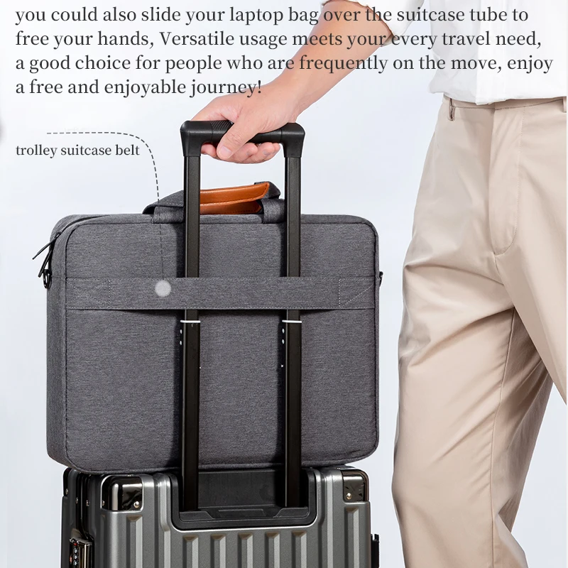 حقيبة كمبيوتر محمول 15.6 بوصة حقيبة يد رسول للرجال الأعمال مدرسة السفر حقيبة العمل لماك بوك لينوفو أيسر Asus Dell