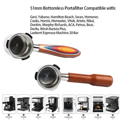 Coffee Bottomless Portafilter 51mm With 2 Cups Basket for Homix Hibrew h11 Oster Cecotec Phico Brayer br1101 Coffee Machine