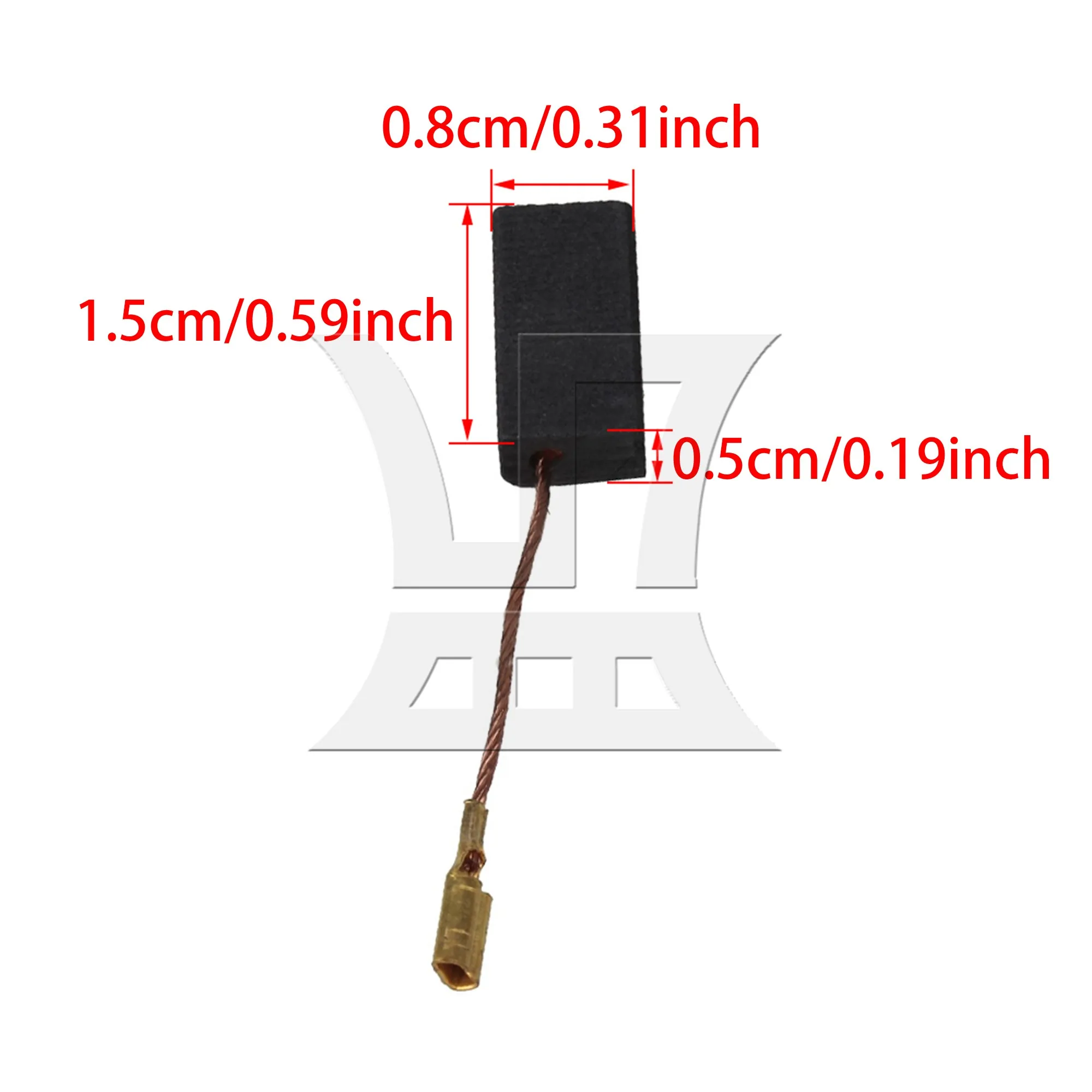 CNBTR 40 Pcs Electric Motor Carbon Brush 0.59x0.31x0.19inch Repair Power Tools