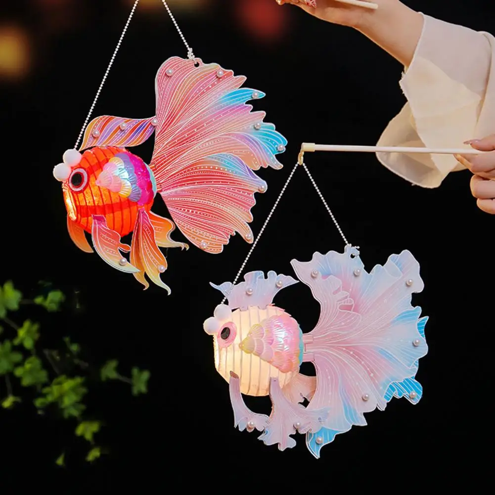 Diy Chinese Culture Craft Handmade Diy Lantern Kit Ancient Style Lanterns Goldfish Diy Kit for Kids Mid-autumn Spring Festival