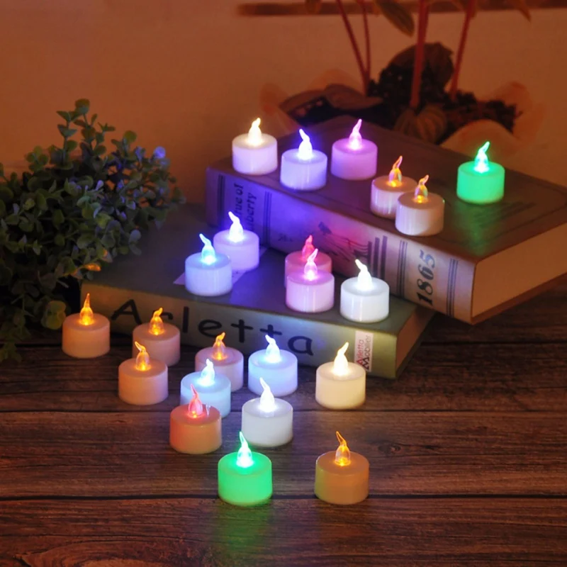 6Pcs Flameless LED Candle For Home Birthday Party Wedding Decoration Electronic LED Candles Battery Operated Tealight Candles