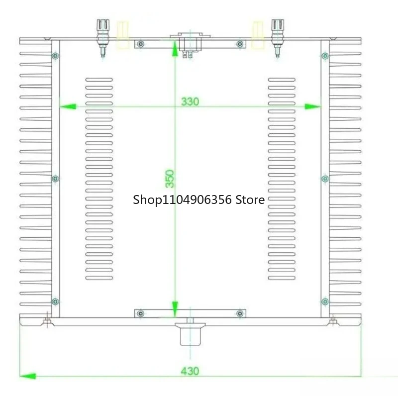 for 4313 Full aluminum DIY chassis power amplifier chassis class A enclosure PSU box side heatsink 430*130*361mm