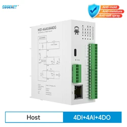 4DI+4AI+4DO Remote IO Module RS485 Ethernet CDSENET M31-AAAX4440G Analog Switch Acquisition Modbus TCP RTU Firmware Upgrade PNP