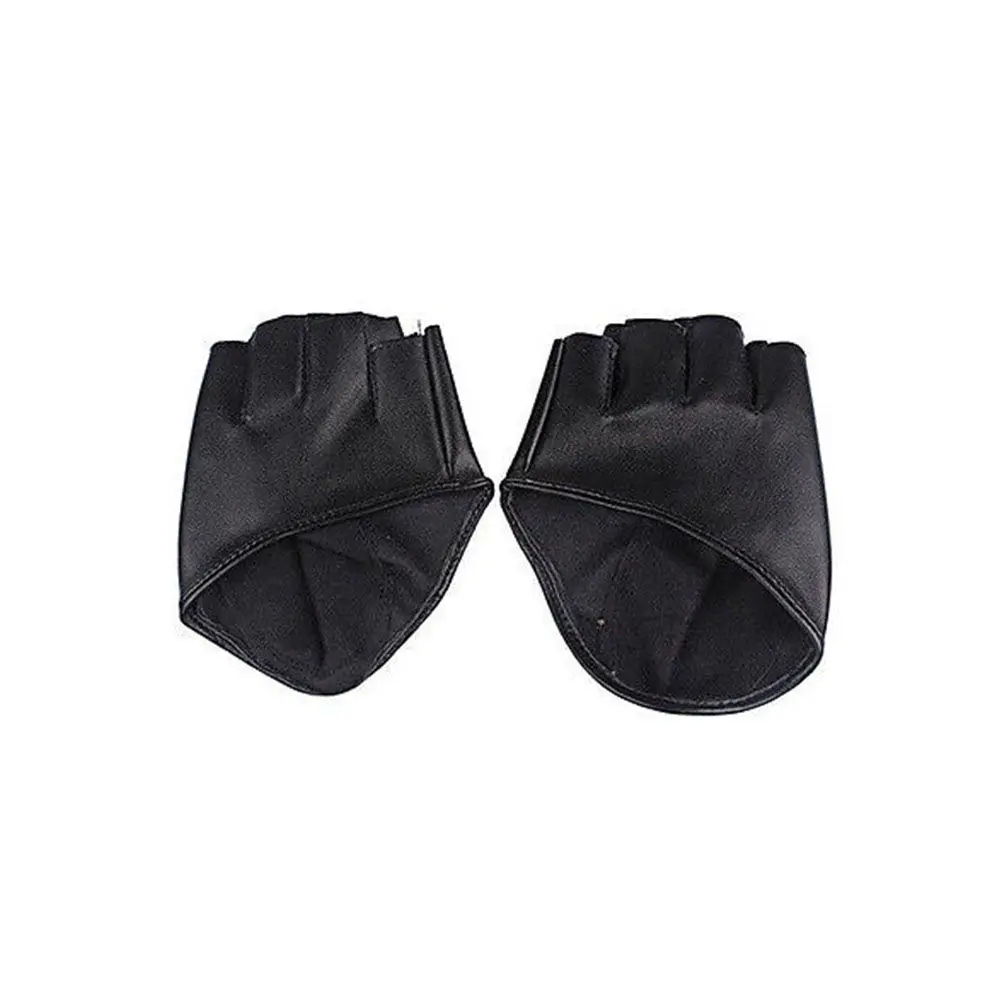 

Women Fashion PU Leather Half Finger Fingerless Gloves Pole Dance Half Palm