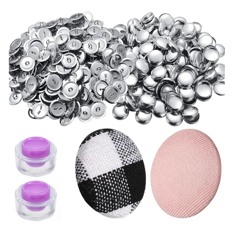 100 Sets Cover Buttons Kit With Tools Size Buttons To Cover Self Cover Buttons DIY Fabric Cloth Cover Buttons